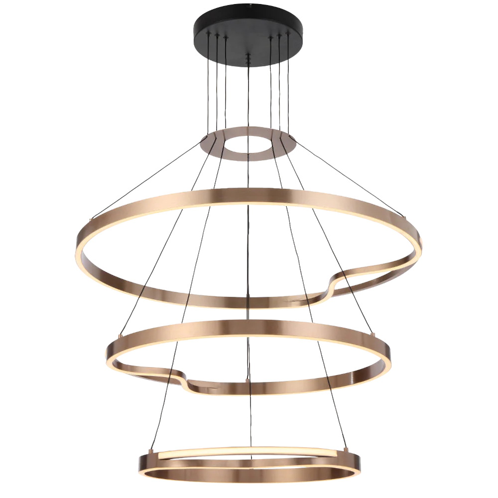 Telbix Ostrom 3 Tier Pendant Light Gold - Image 3