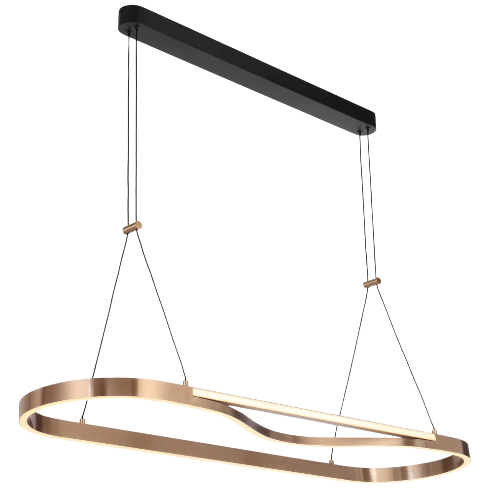 Telbix Ostrom Rectangle Pendant Light Gold - Image 3