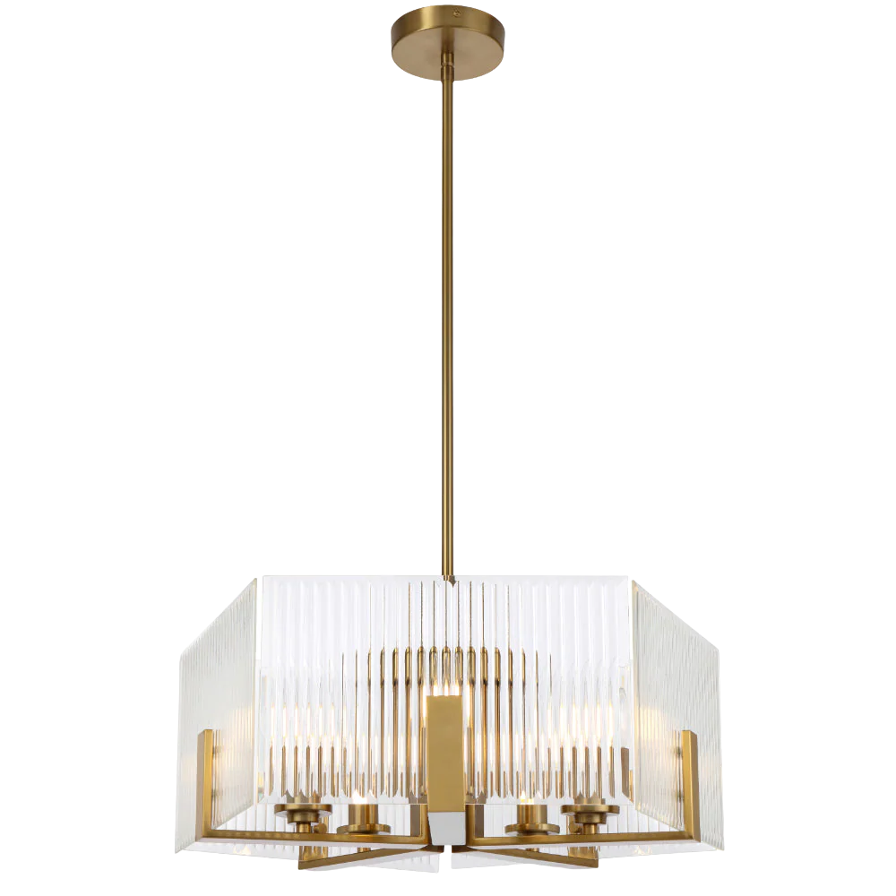 Telbix Pelion 5 Light Pendant Antique Gold - Image 7