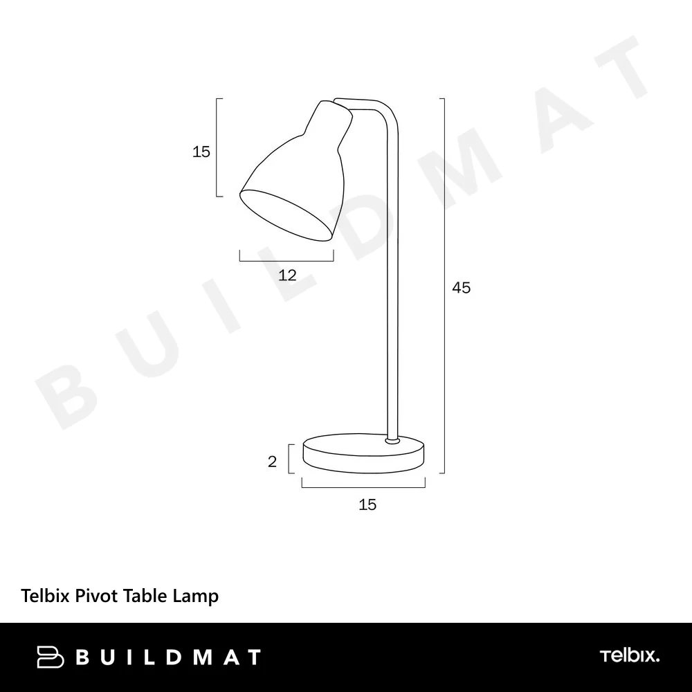 Telbix Pivot Table Lamp Gold - Image 4