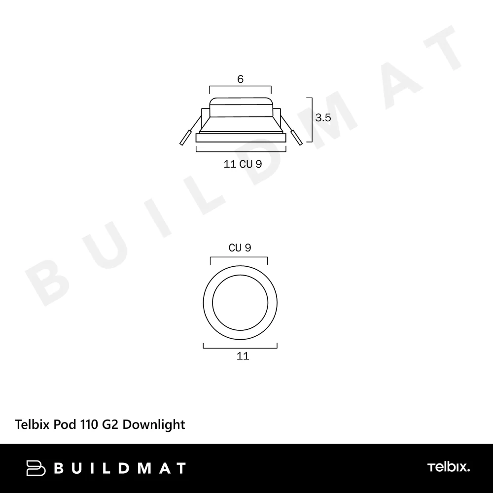 Telbix Pod 110 G2 Downlight Nickel 5000K - Image 5