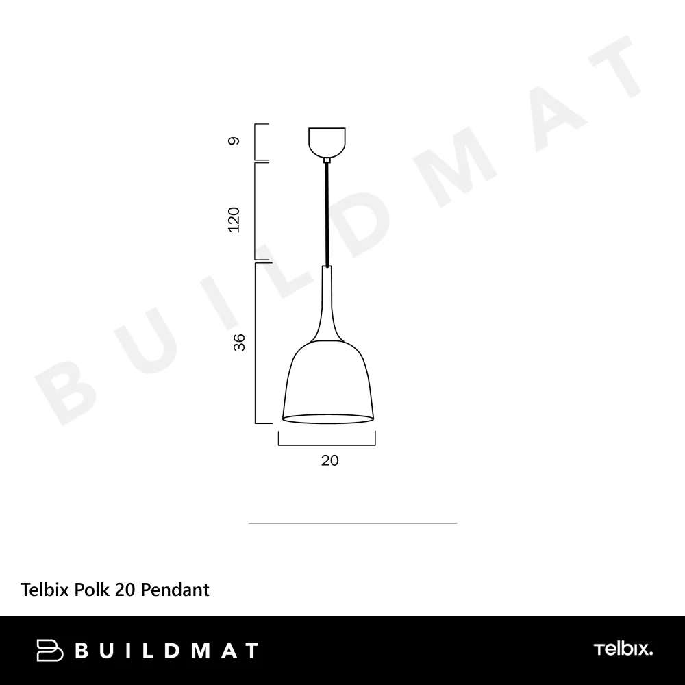 Telbix Polk 20 Pendant White - Image 4