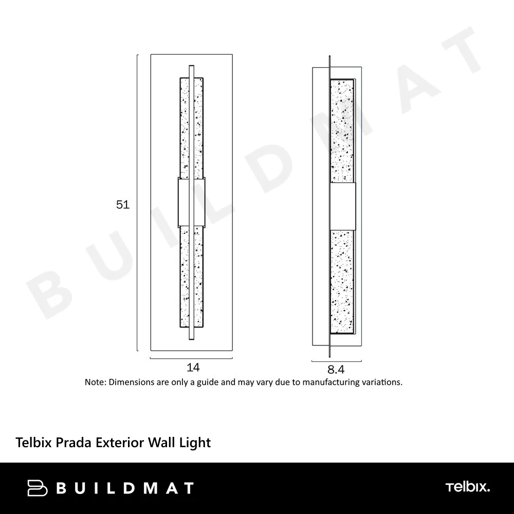 Telbix Prada Exterior Wall Light Black - Image 5