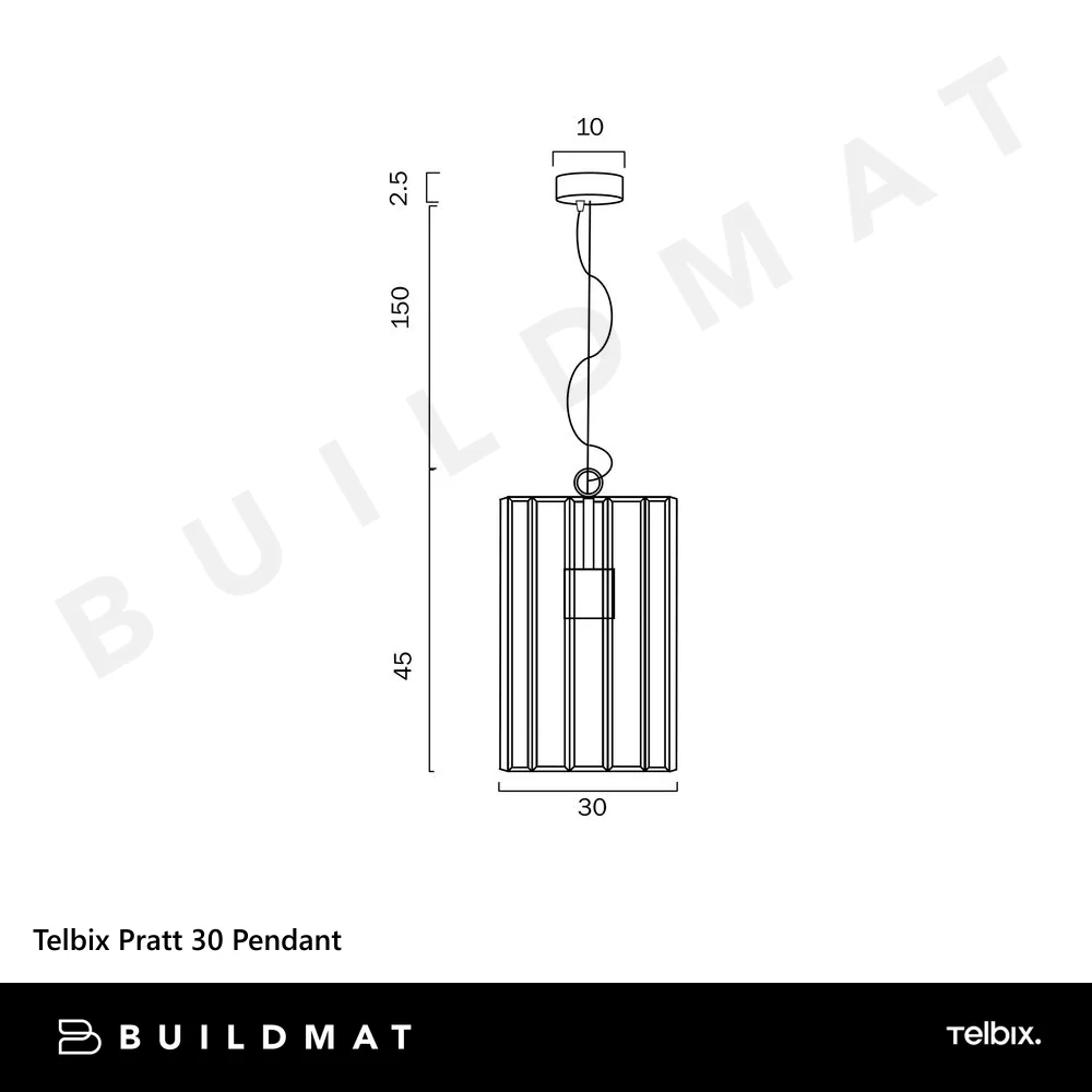 Telbix Pratt 30 Pendant Black - Image 4