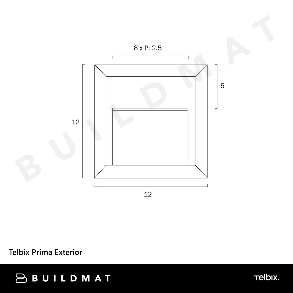 Telbix Prima Square Exterior Silver - Image 4