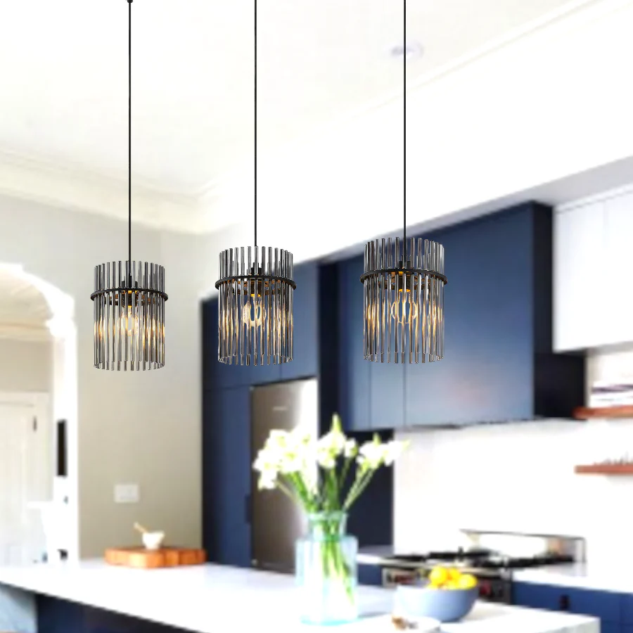 Telbix Quilo 3 Light Pendant Black - Image 2