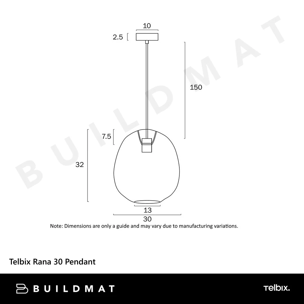 Telbix Rana 30 Pendant Black - Image 4