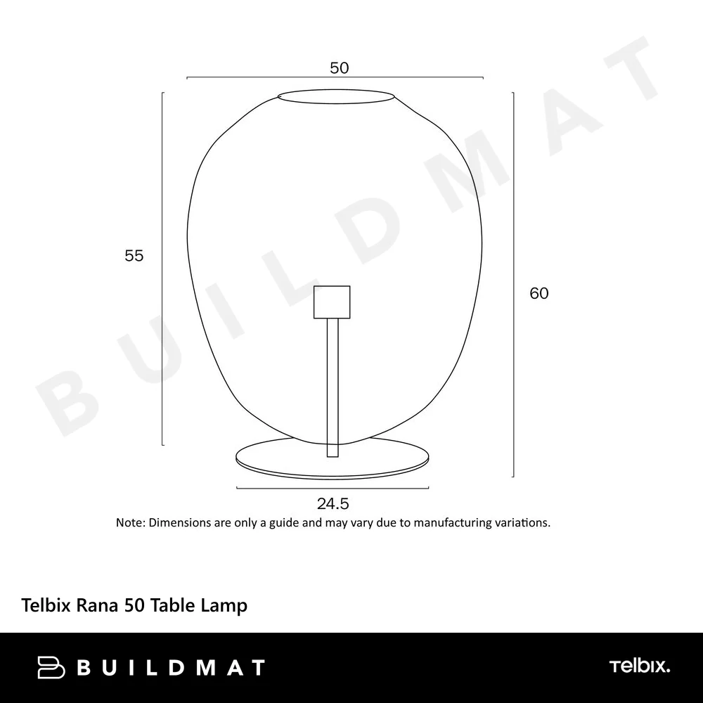 Telbix Rana 50 Table Lamp Black - Image 4
