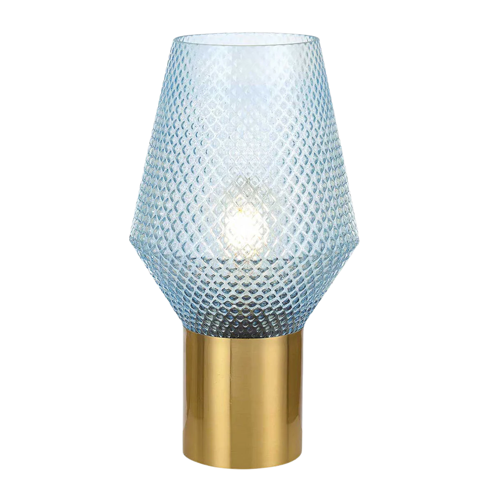 Telbix Rene Table Lamp Blue Antique Gold - Image 3