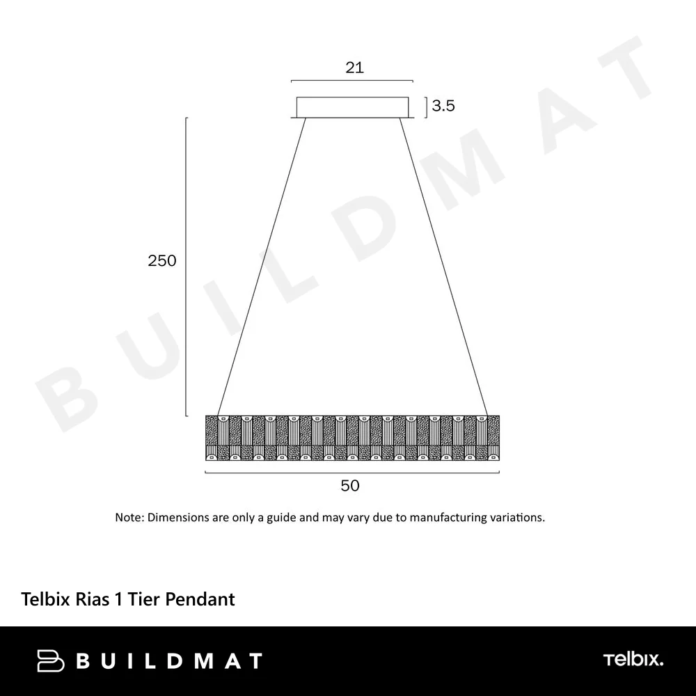 Telbix Rias 1 Tier Pendant Chrome - Image 7