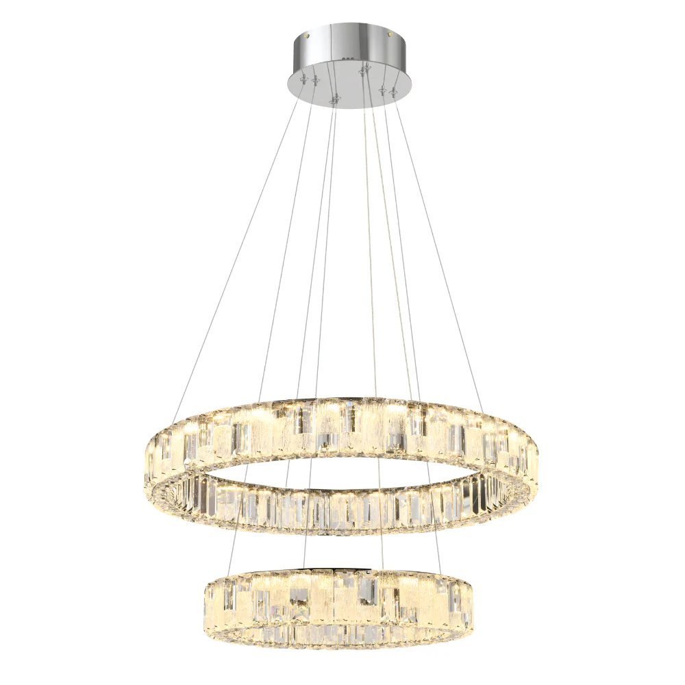 Telbix Rias 2 Tier Pendant Chrome - Image 4