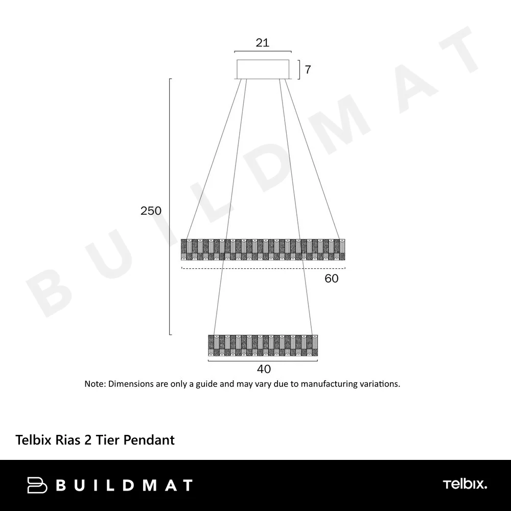 Telbix Rias 2 Tier Pendant Gold - Image 7