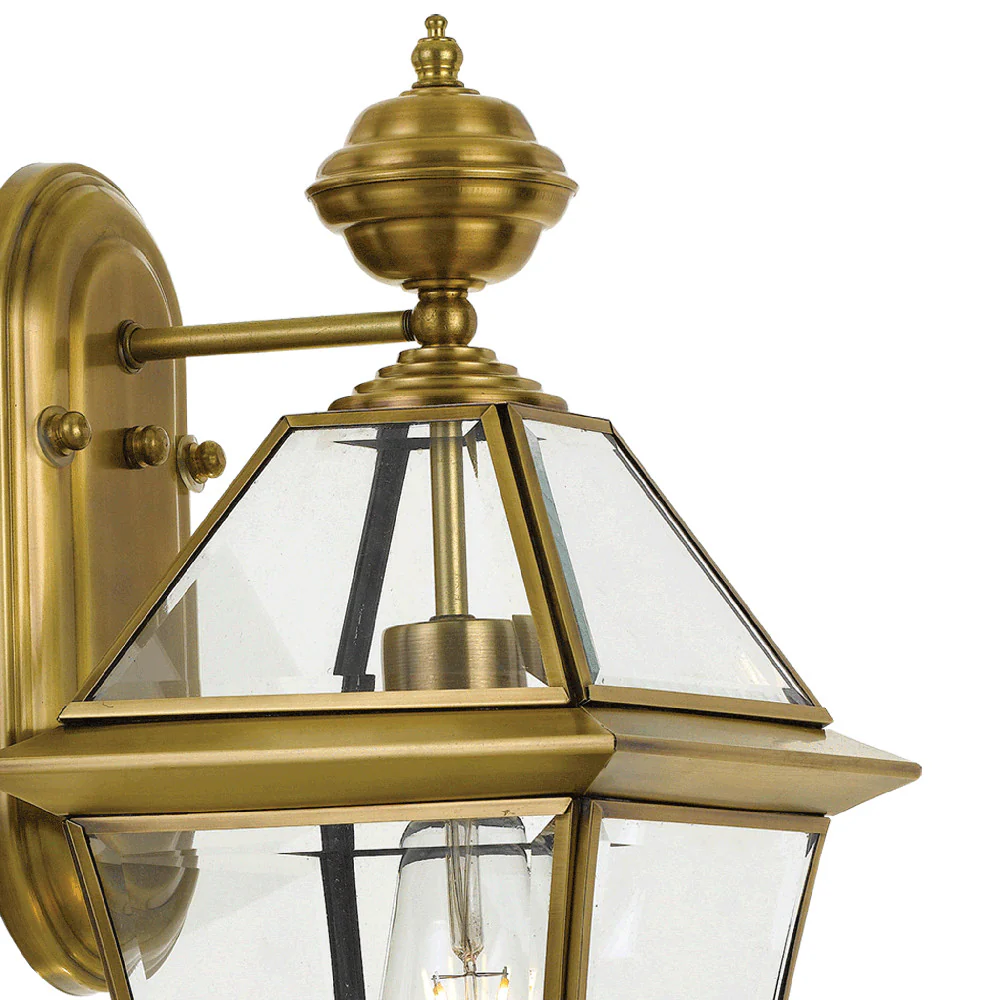 Telbix Rye 27 Solid Bras Exterior Wall Light Brass - Image 2