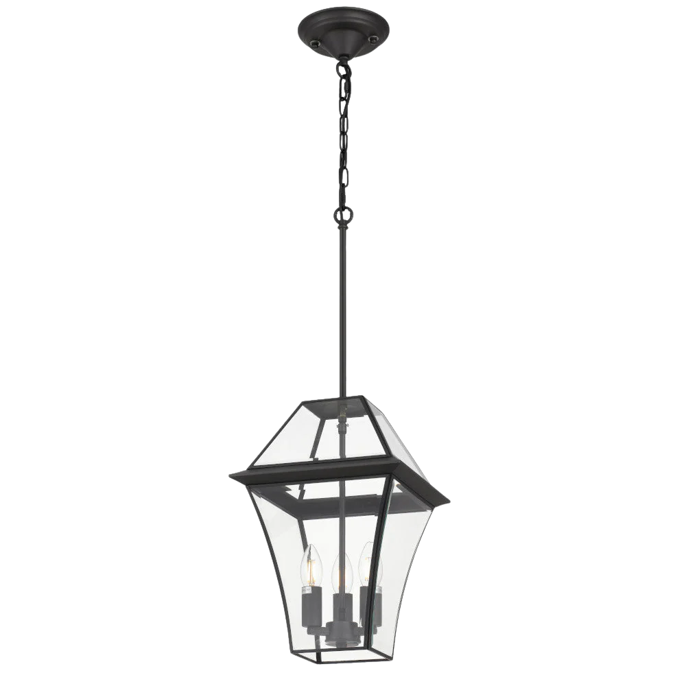 Telbix Rye 27 Solid Brass Pendant Black