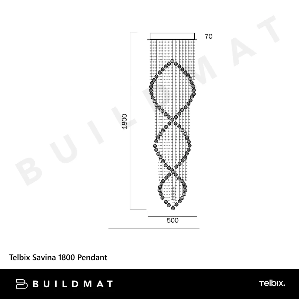 Telbix Savina 1800 Pendant Chrome - Image 4