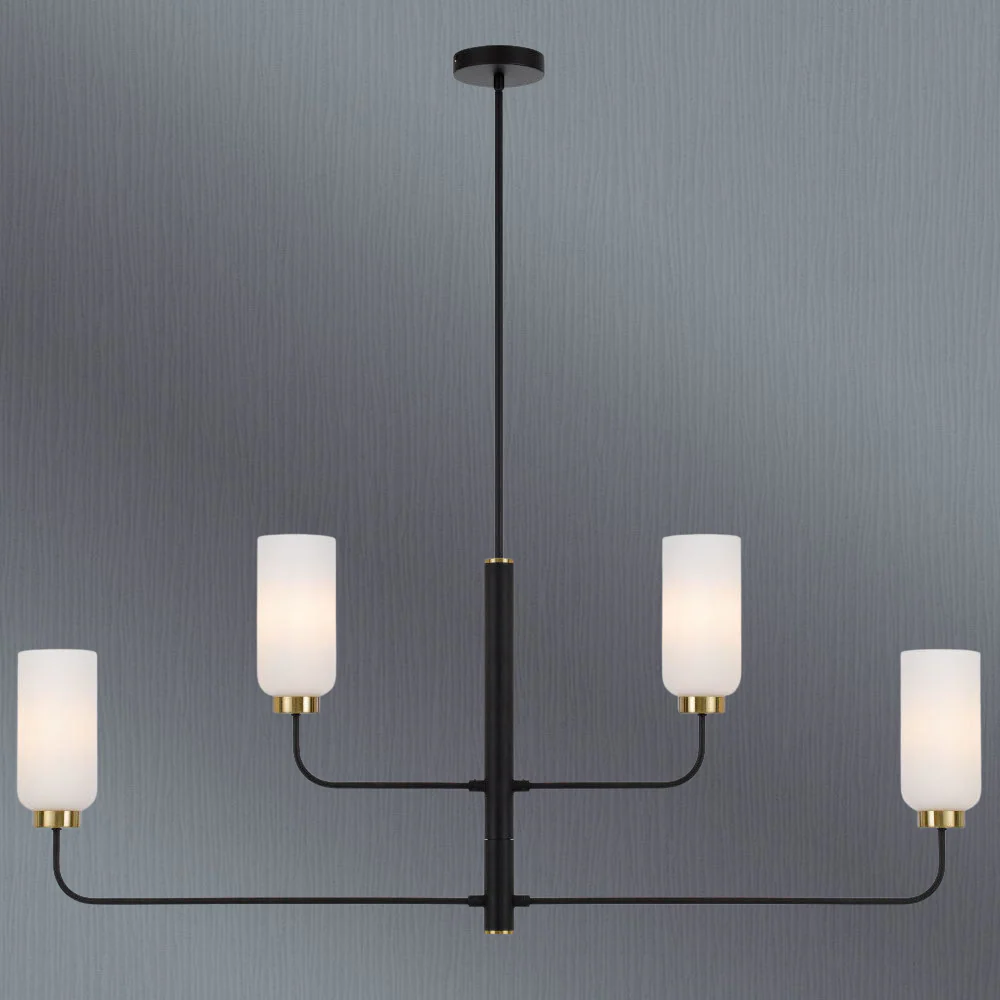 Telbix Sebring 4 Lights Long Pendant Black Opal Matt - Image 2