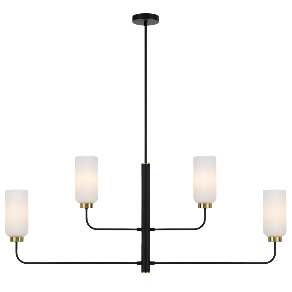 Telbix Sebring 4 Lights Long Pendant Black Opal Matt - Image 3
