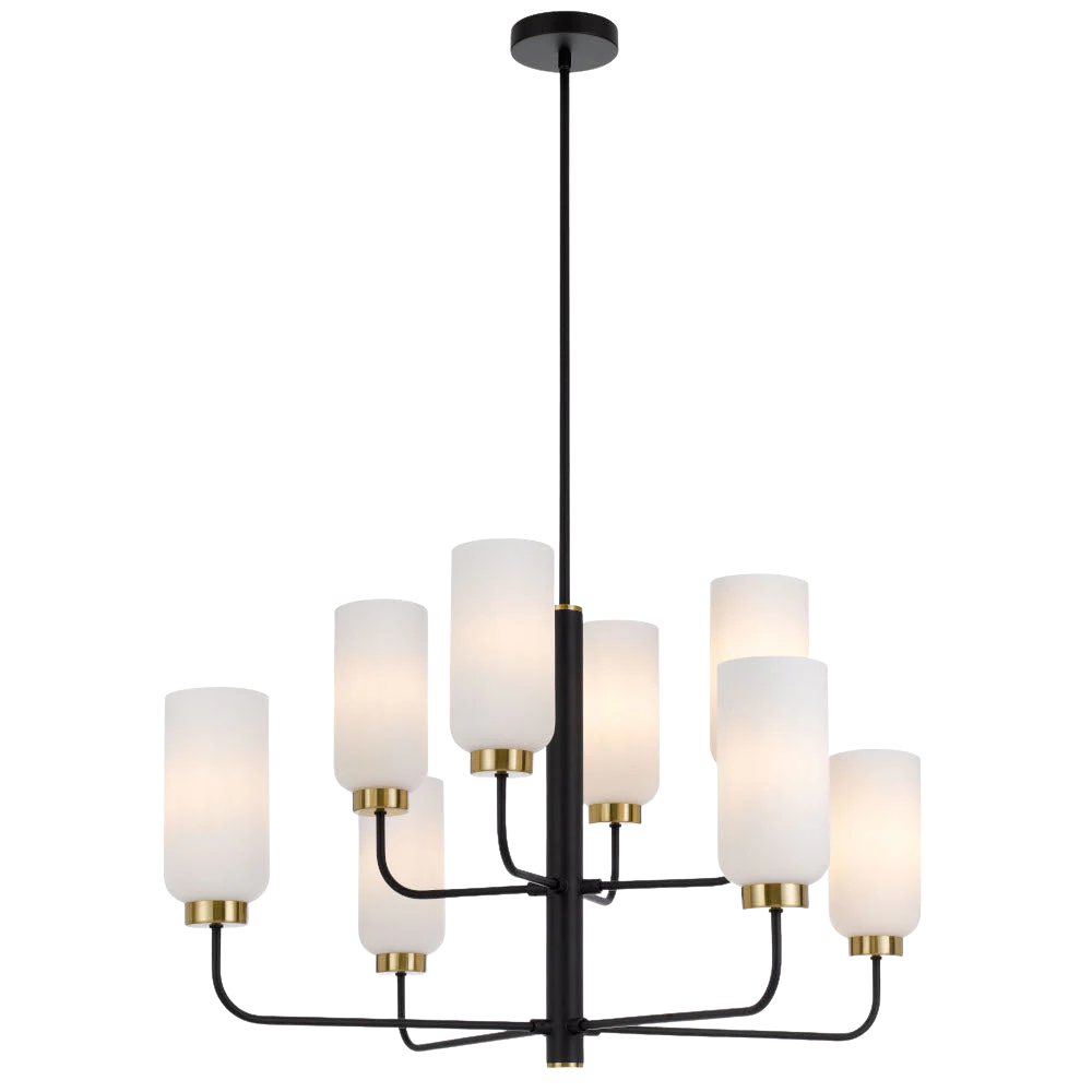 Telbix Sebring 8 Lights Pendant Black Opal Matt - Image 3