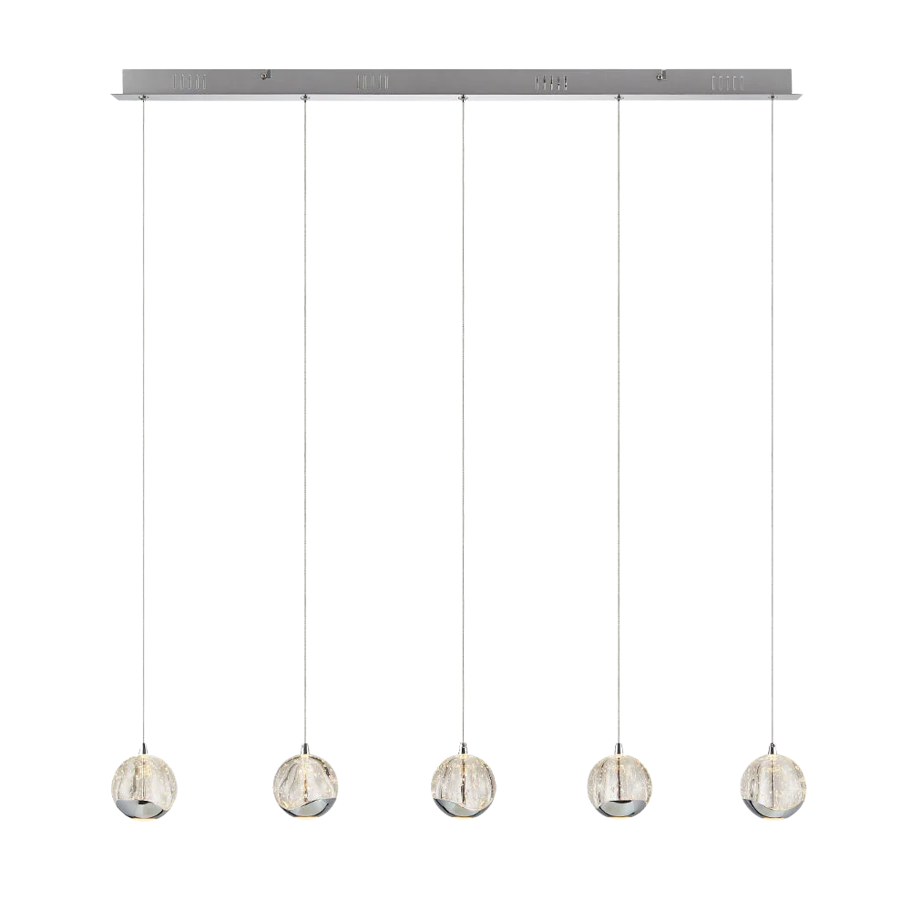 Telbix Segovia 5 Light Bar Pendant Chrome - Image 3