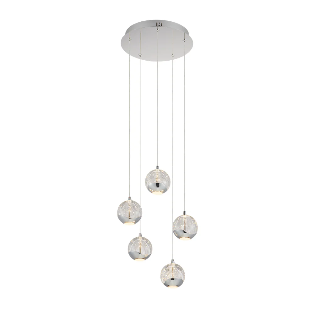 Telbix Segovia 5 Light Pendant Chrome - Image 2