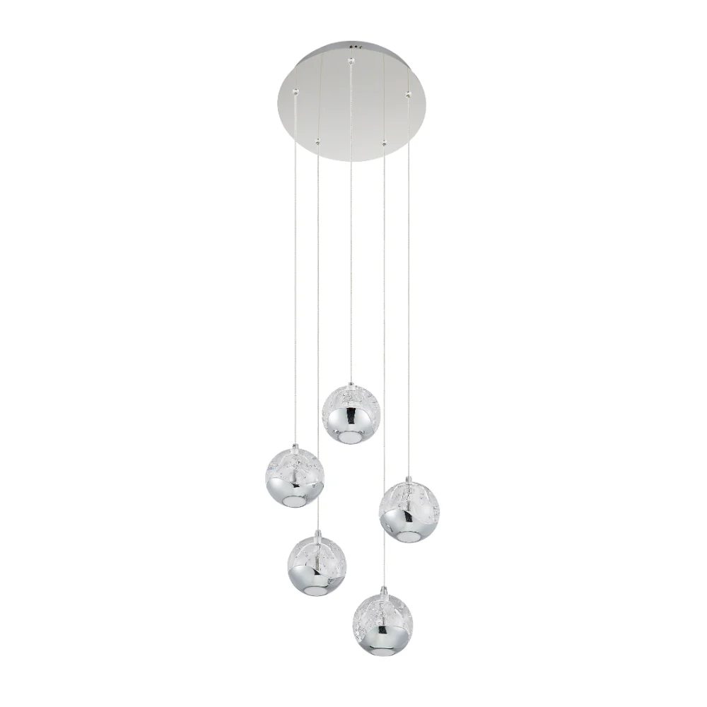 Telbix Segovia 5 Light Pendant Chrome - Image 4