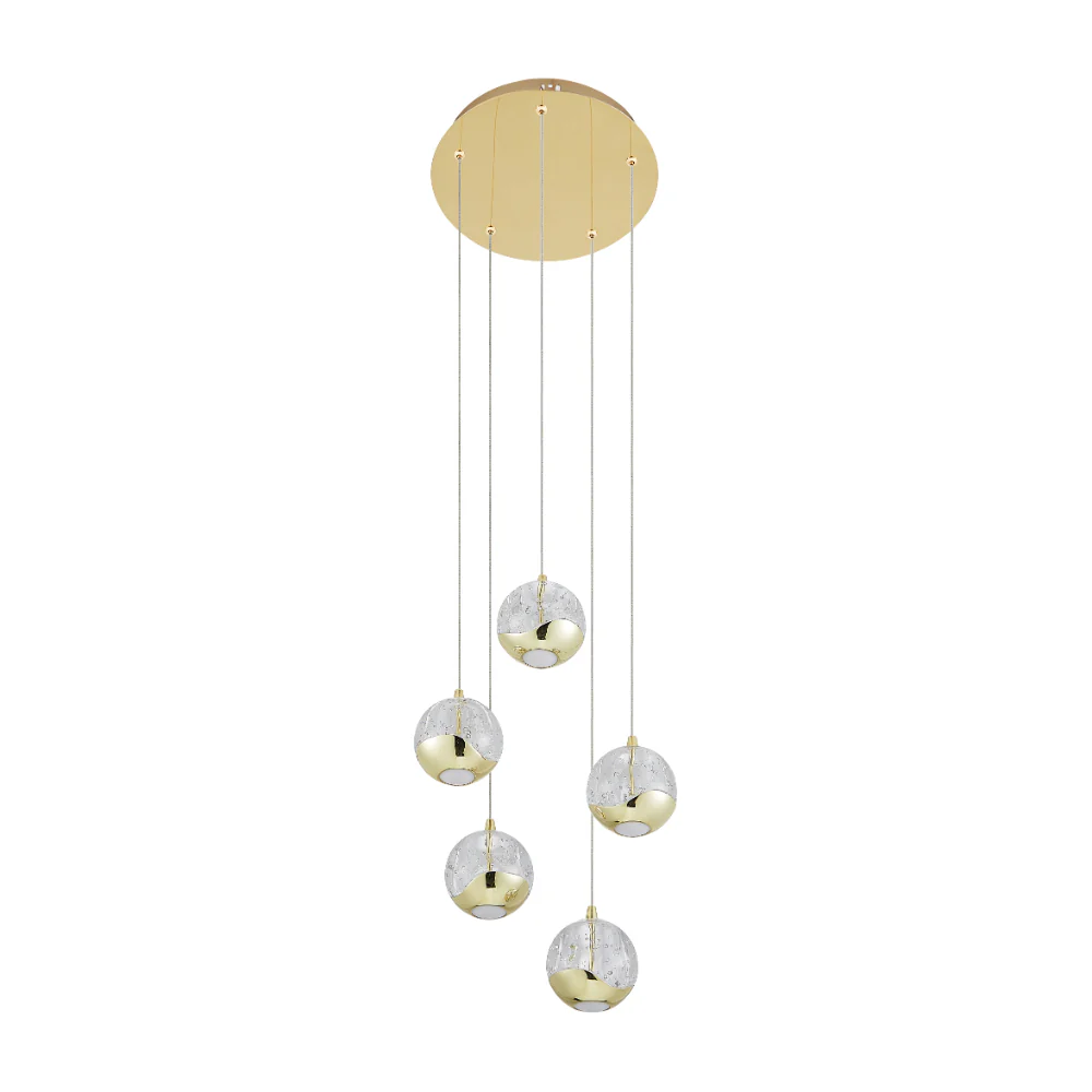 Telbix Segovia 5 Light Pendant Gold - Image 4