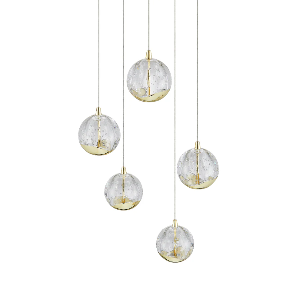 Telbix Segovia 5 Light Pendant Gold - Image 5