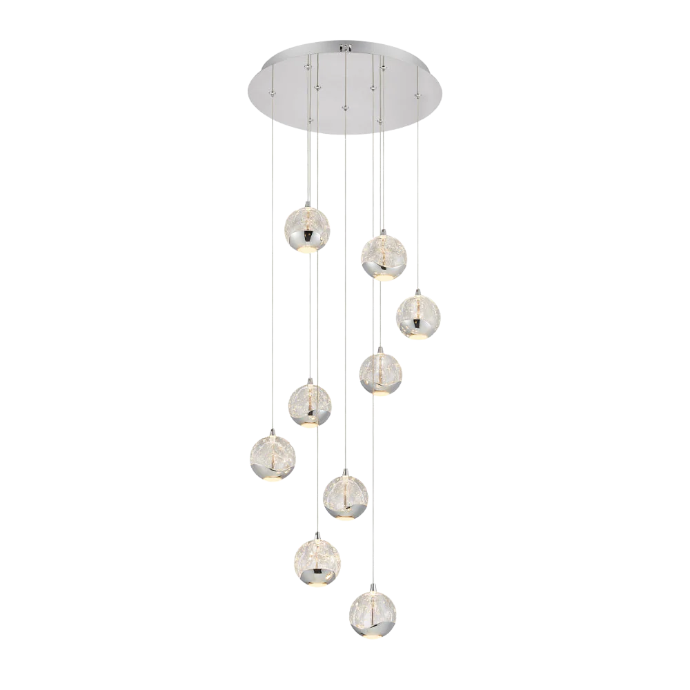 Telbix Segovia 9 Light Pendant Chrome - Image 8