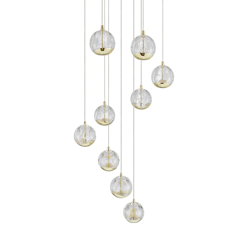 Telbix Segovia 9 Light Pendant Gold - Image 5