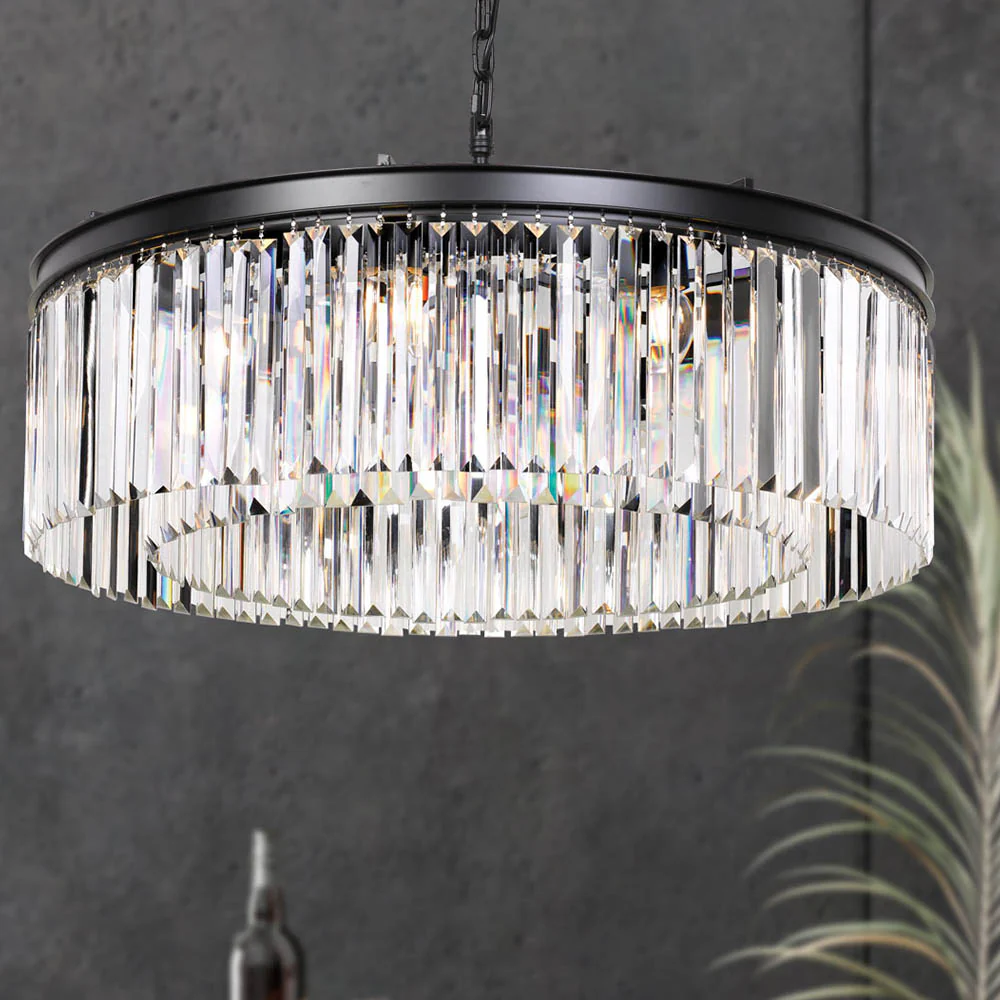Telbix Serene 8 Lights Pendant Black - Image 2