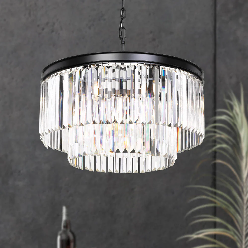 Telbix Serene 9 Lights Pendant Black - Image 2