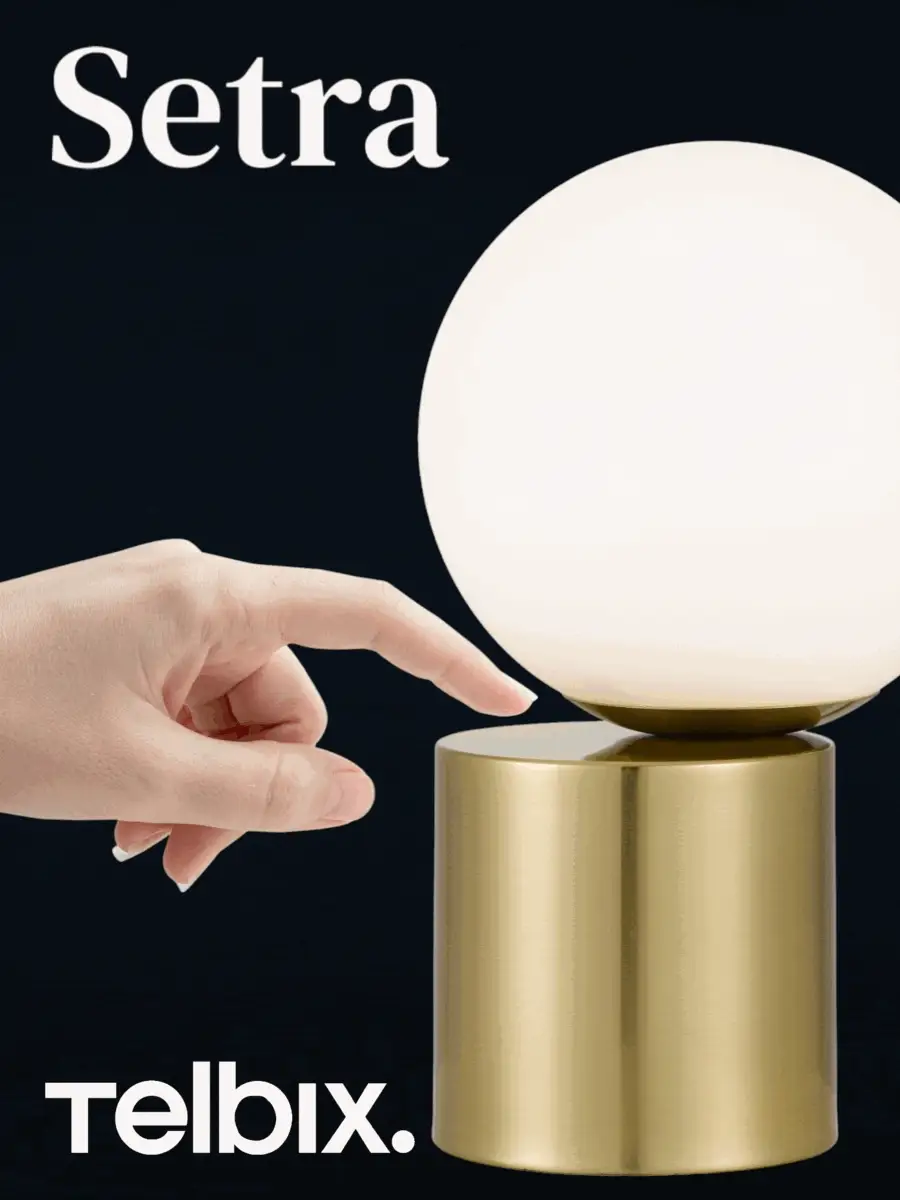 Telbix Setra Touch Table Lamp Nickel - Image 2