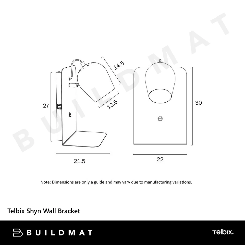 Telbix Shyn Wall Bracket Beige - Image 6