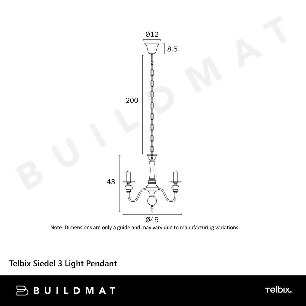 Telbix Siedel 3 Light Pendant Copper - Image 5