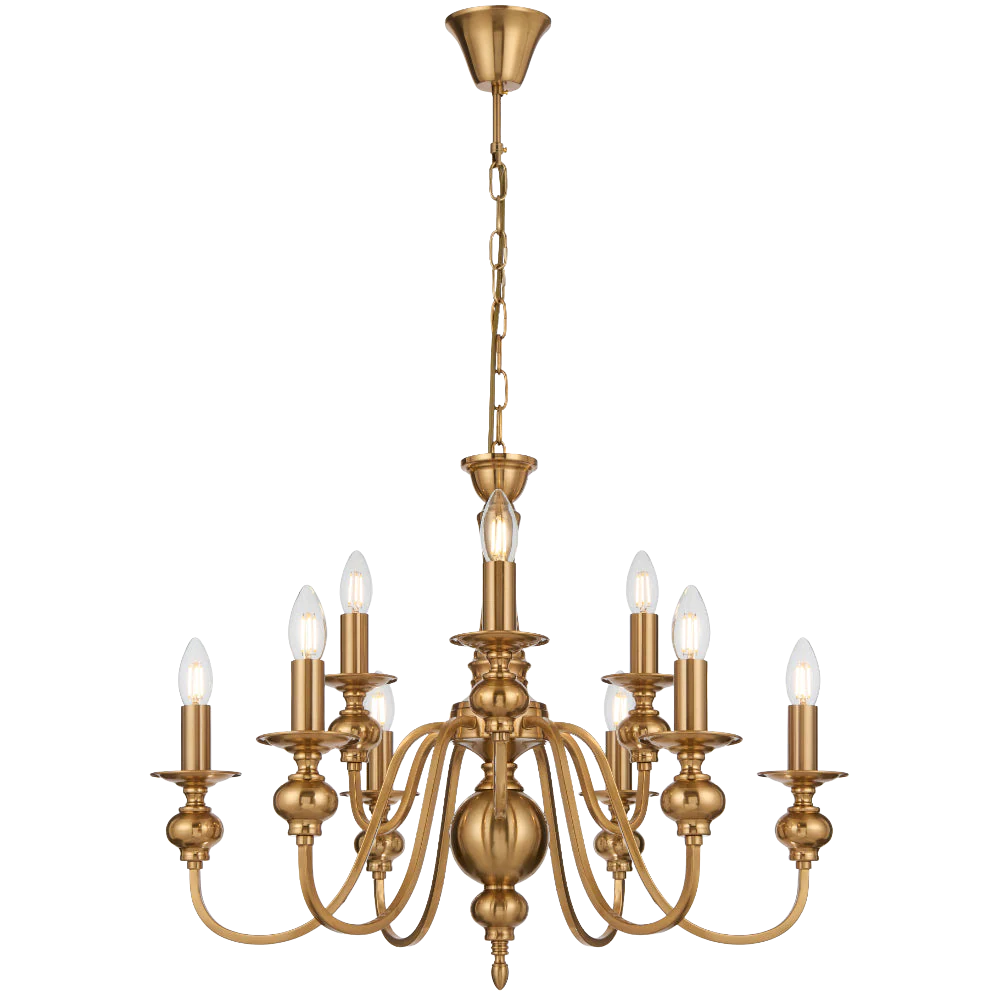 Telbix Siedel 9 Light Pendant Copper