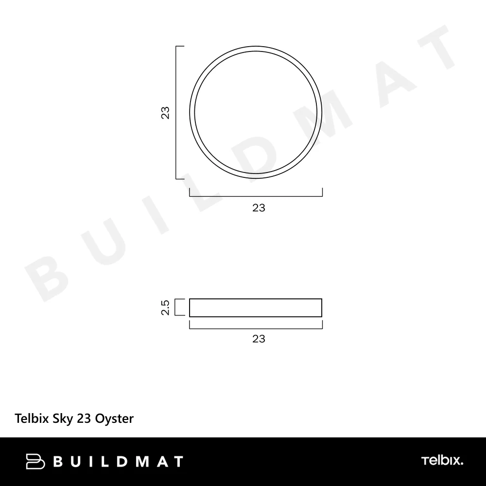 Telbix Sky 23 Round Oyster White - Image 4