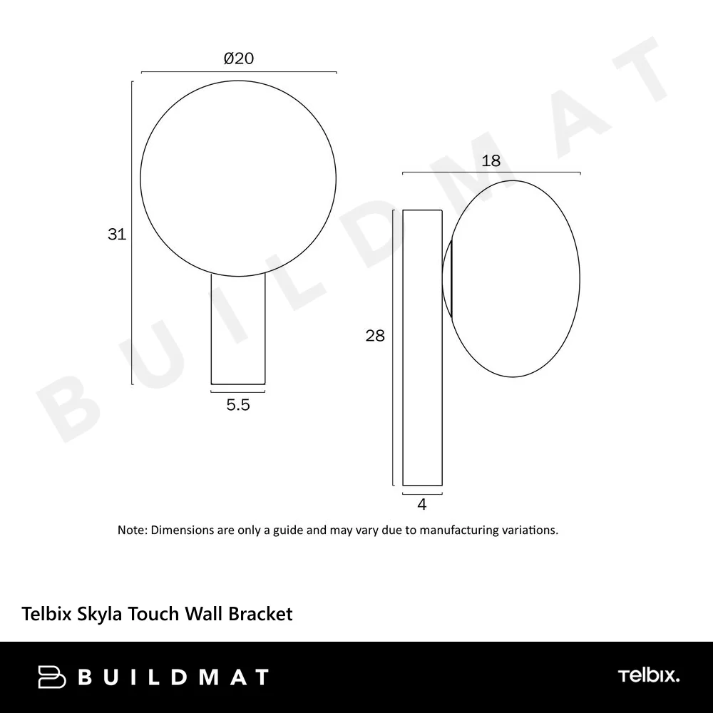 Telbix Skyla Touch Wall Bracket Black - Image 7