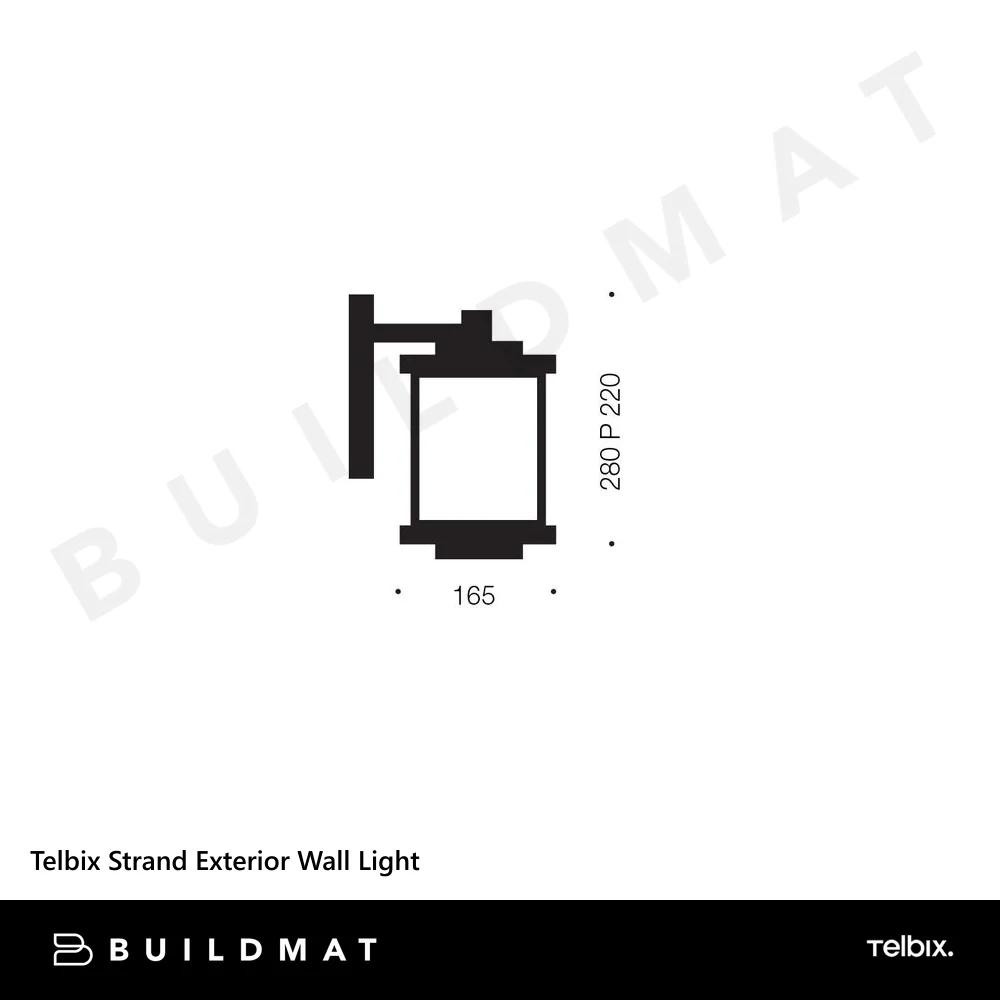 Telbix Strand Exterior Wall Light Black - Image 4