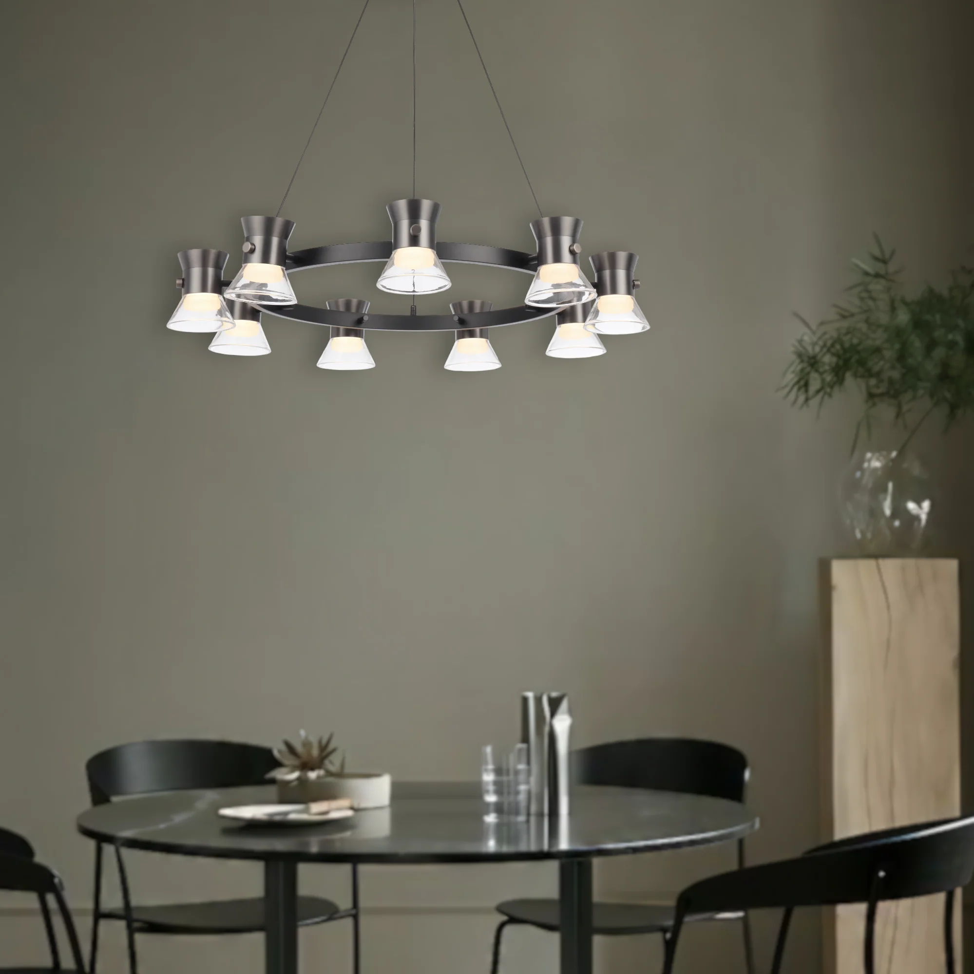 Telbix Tipico 9 Light Pendant Gunmetal - Image 2