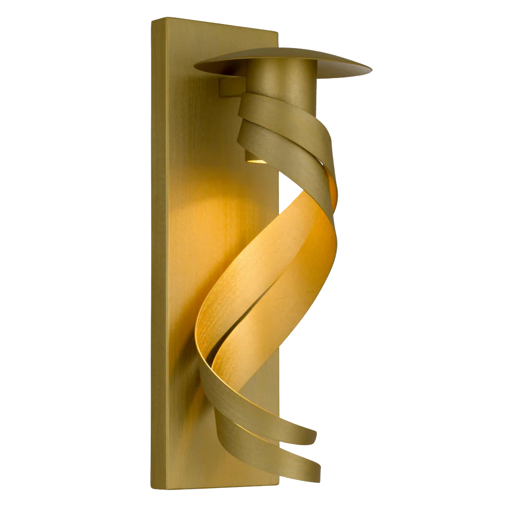 Telbix Tobera Exterior Wall Light Brass