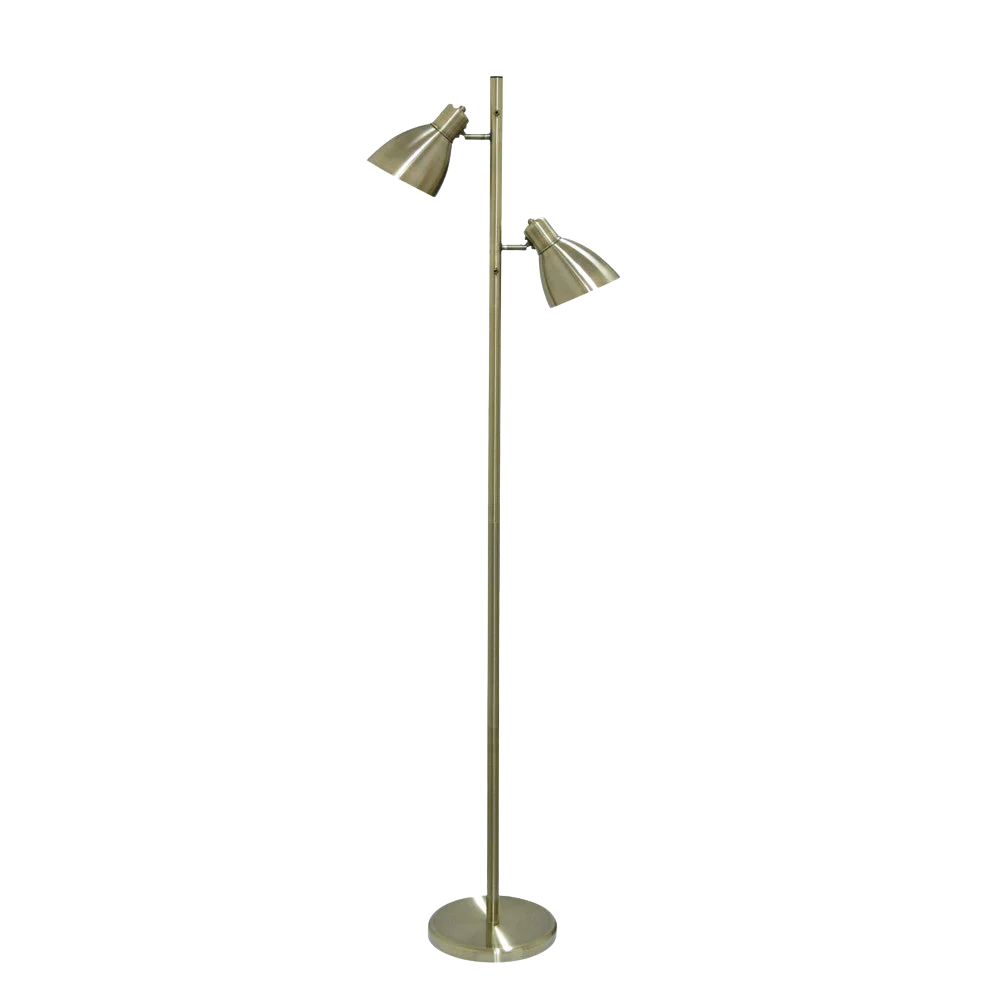 Telbix Torres 2 Floor Lamp Antique Brass