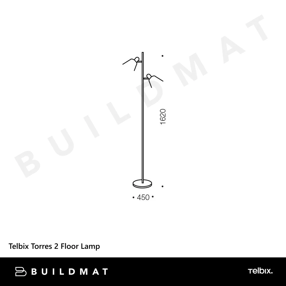 Telbix Torres 2 Floor Lamp Antique Brass - Image 4