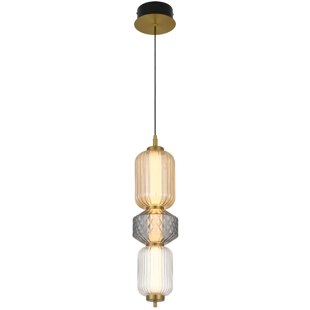 Telbix Torso 3 Light Pendant Brass - Image 4