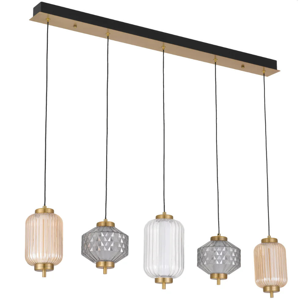 Telbix Torso 5 Light Bar Pendant Brass - Image 5