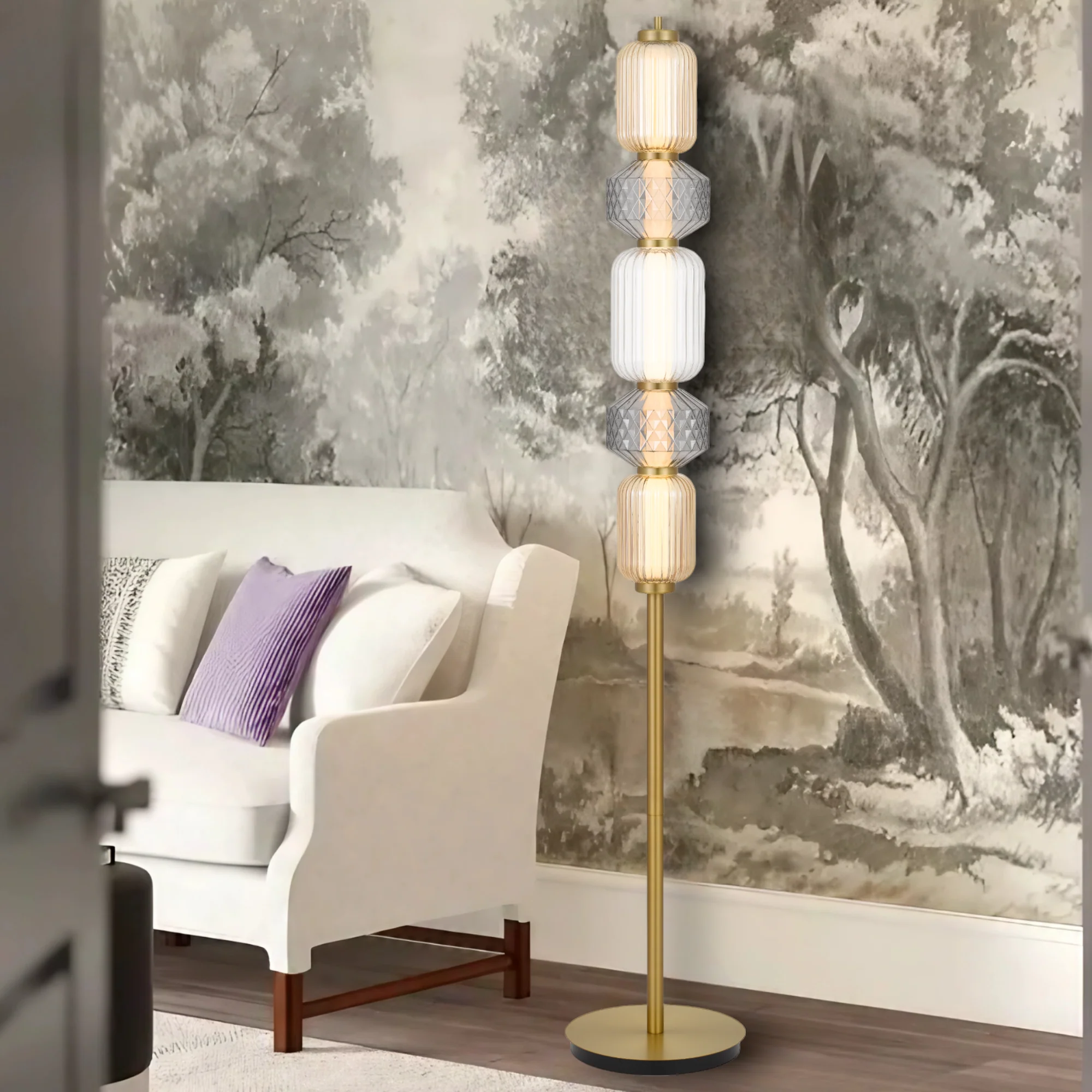 Telbix Torso Floor Lamp Brass - Image 2