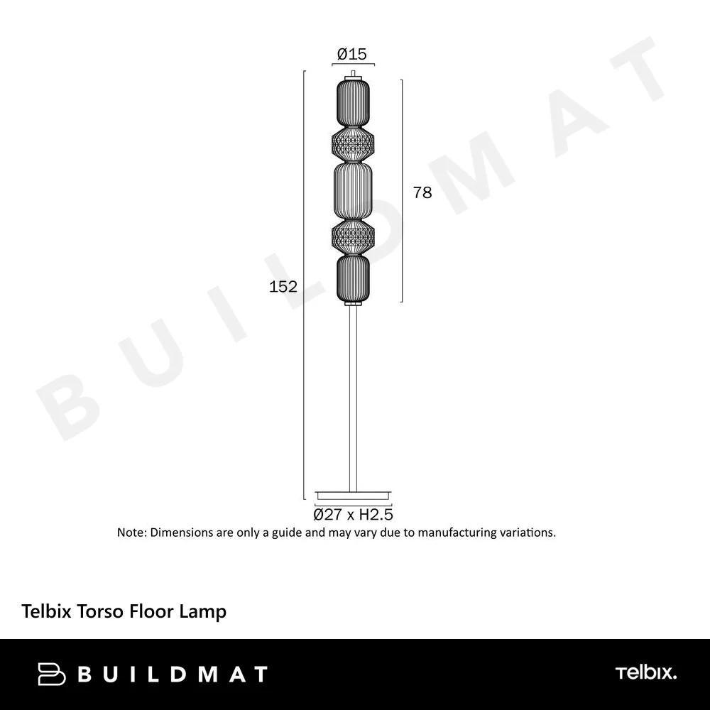 Telbix Torso Floor Lamp Brass - Image 6