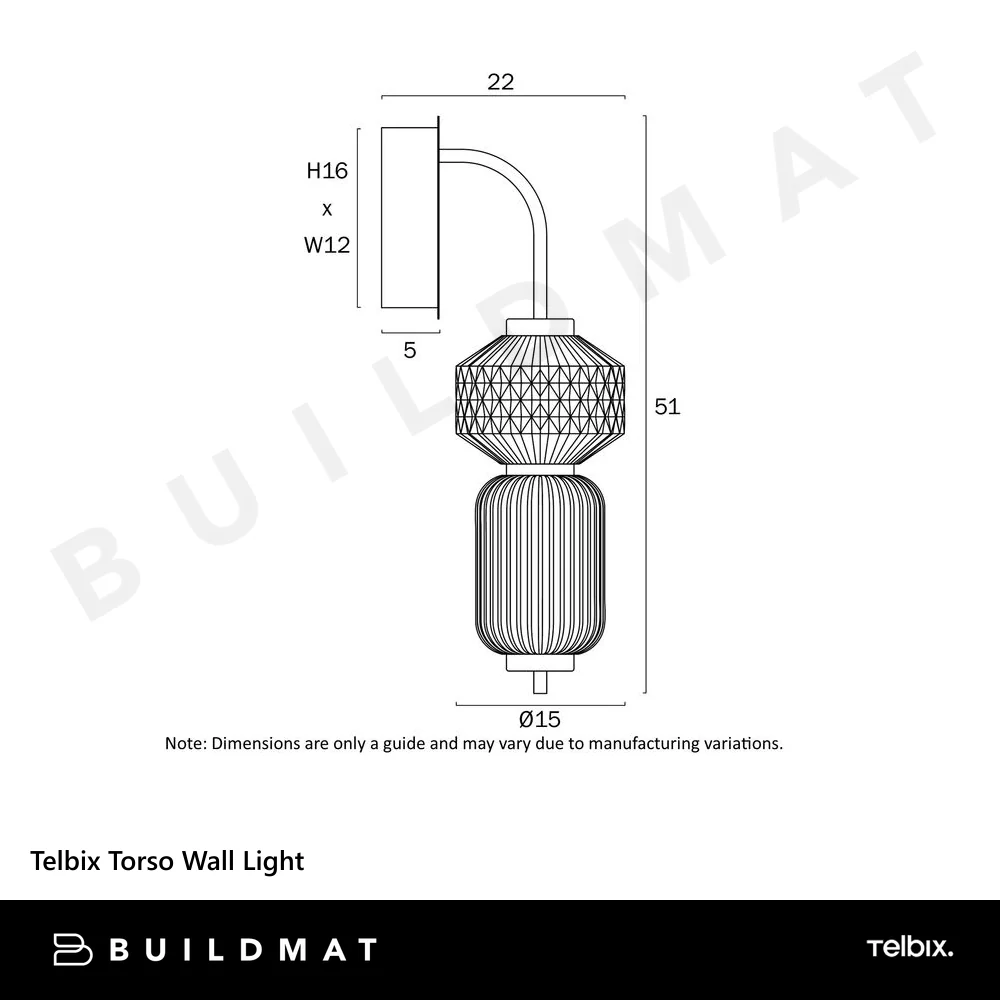 Telbix Torso Wall Light Brass - Image 6