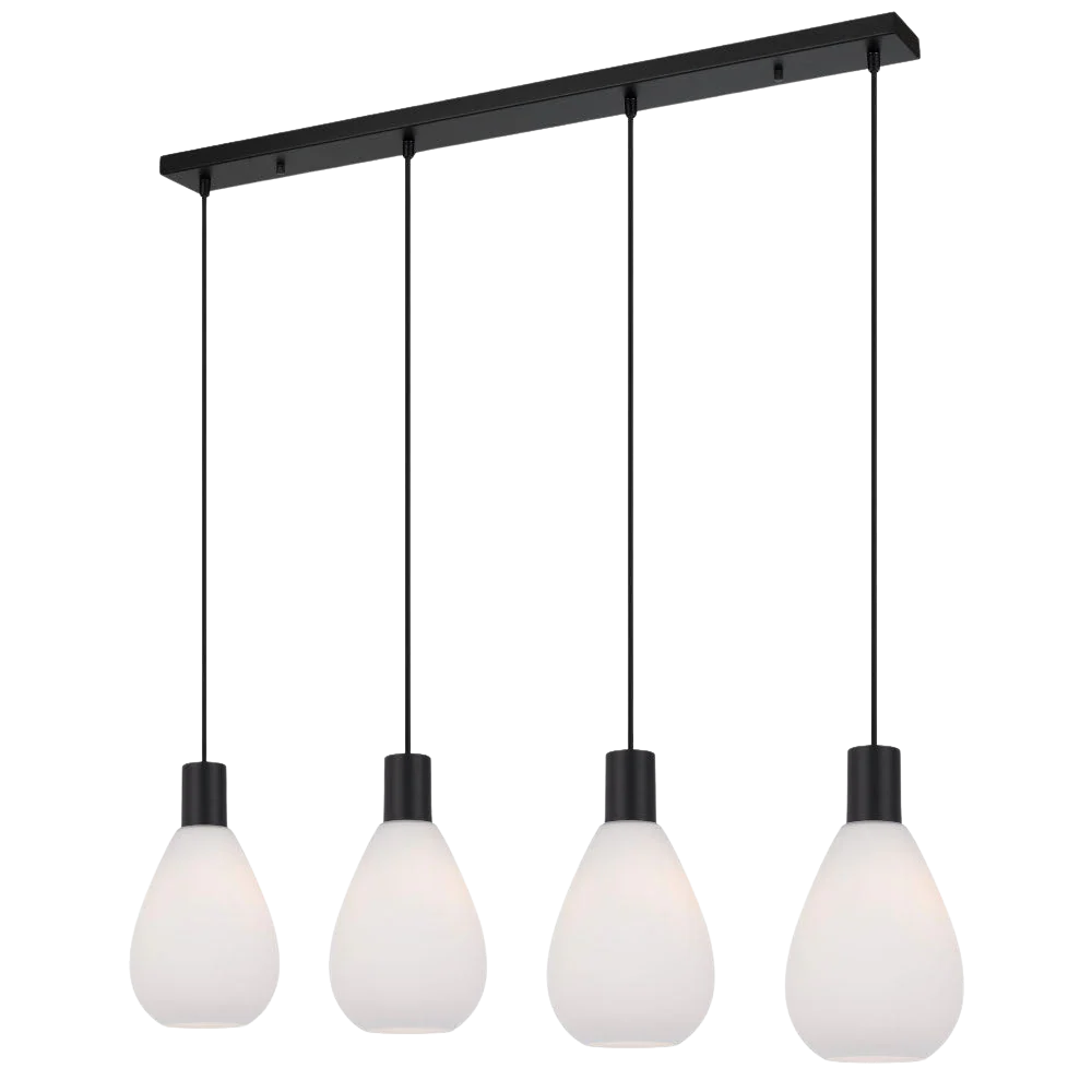 Telbix Tresor 4 Lights Pendant Black Opal Matt - Image 3
