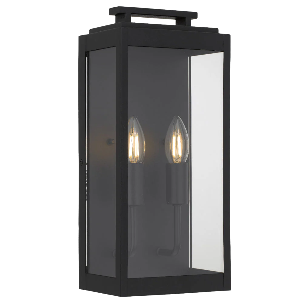 Telbix Truman 2 Light Exterior Wall Light Black - Image 3
