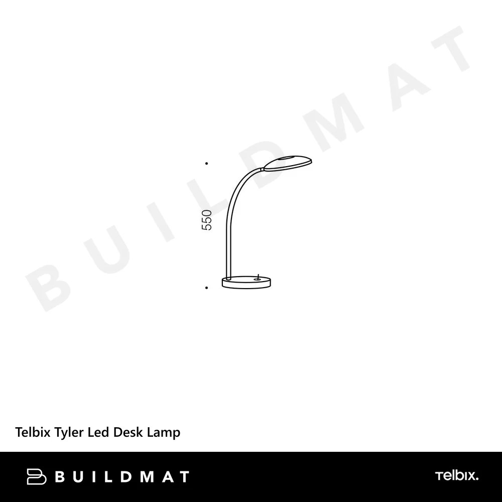 Telbix Tyler Led Desk Lamp Nickel - Image 4